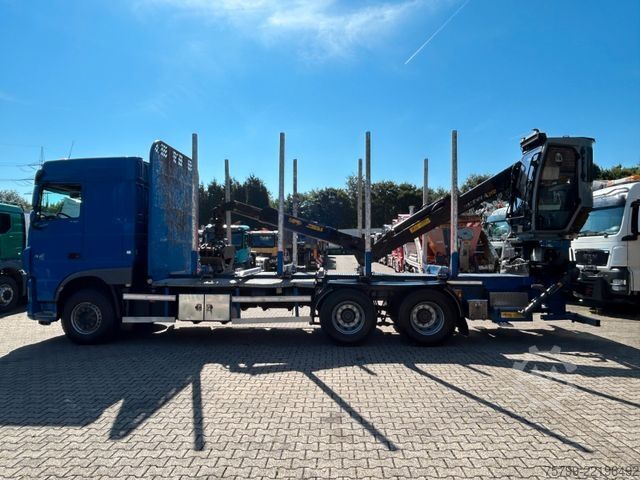 Camião florestal DAF XF 530 Plattform Kesla Kran Typ 2112 +Kabine