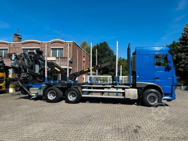 Camião florestal DAF XF 530 Plattform Kesla Kran Typ 2112 +Kabine
