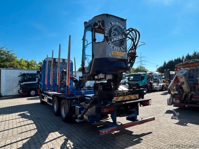 Camião florestal DAF XF 530 Plattform Kesla Kran Typ 2112 +Kabine