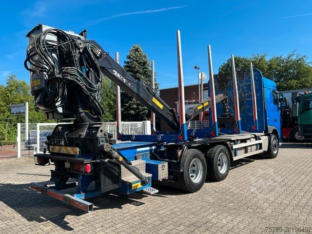 Camião florestal DAF XF 530 Plattform Kesla Kran Typ 2112 +Kabine