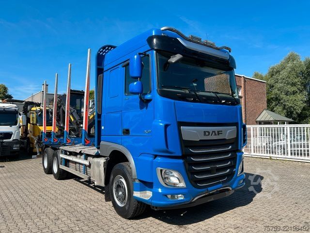 Camião florestal DAF XF 530 Plattform Kesla Kran Typ 2112 +Kabine