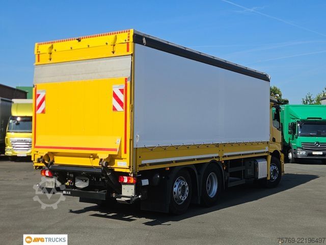 Camião plataforma com lona MERCEDES-BENZ 2546 L ACTROS Schiebeplane Schiebeverdeck LBW