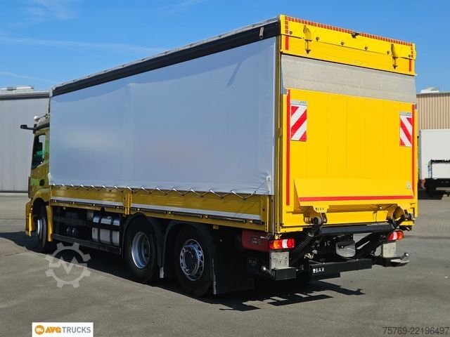Camião plataforma com lona MERCEDES-BENZ 2546 L ACTROS Schiebeplane Schiebeverdeck LBW