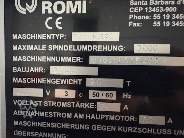 CNC draaibank 5 assen ROMI ROMI E 320