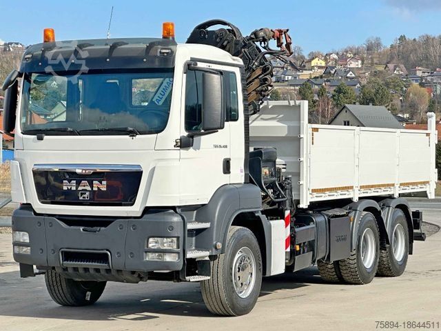 Grua montada em camião MAN TGS 26.400 * HIAB 166 ES - 3 HIPRO + FUNK * 6x4