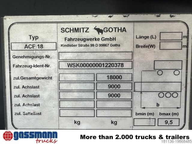 Afzetcontainer-aanhangwagen Schmitz ACF 18 S Schlittenabroller