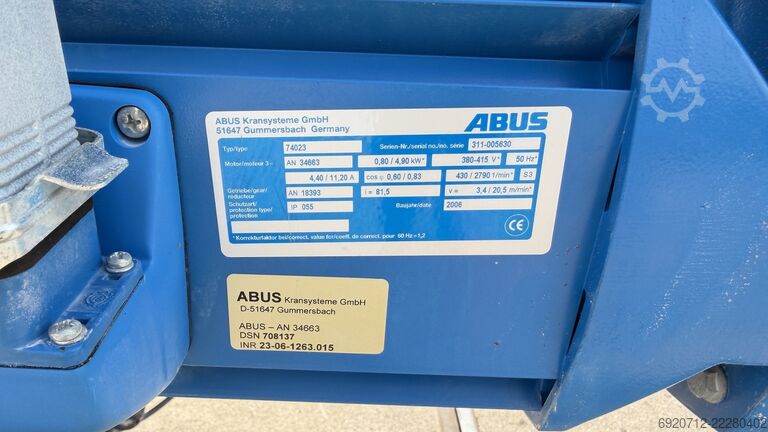  Abus Overhead crane