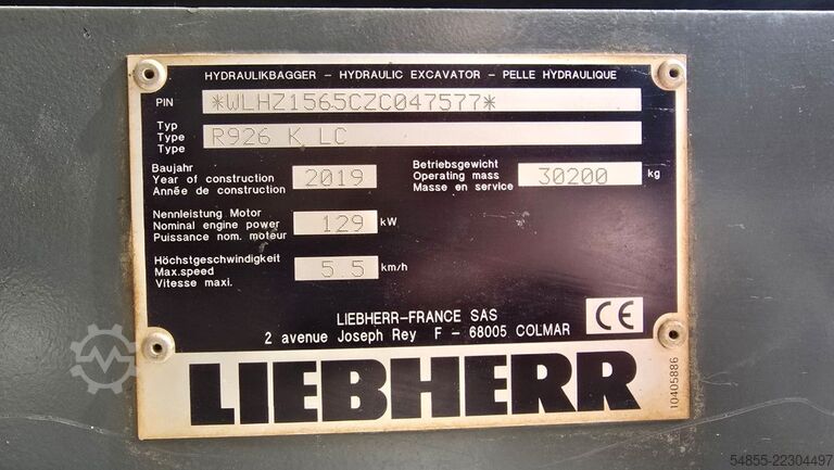 Rupsgraver LIEBHERR R926 Compact