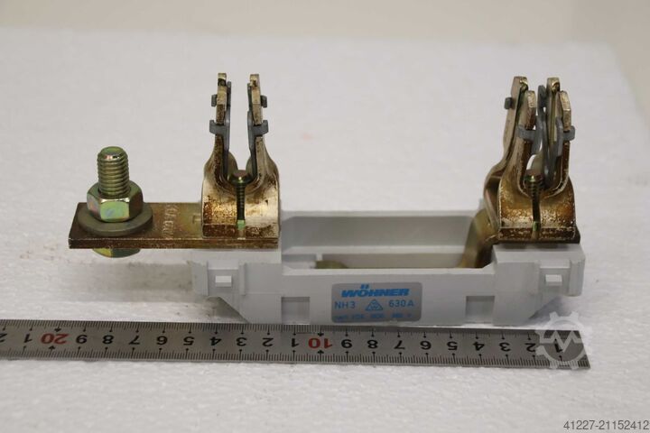 Biztosíték alsó rész, 3 darab wöhner NH 3  630 A