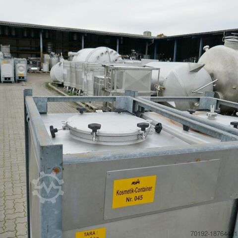 1000 liter container gemaakt van V4A  
