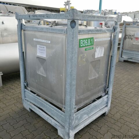 1000 liter IBC container gemaakt van V2A  