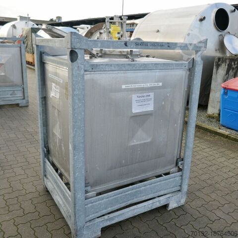 1000 liter IBC container gemaakt van V2A  