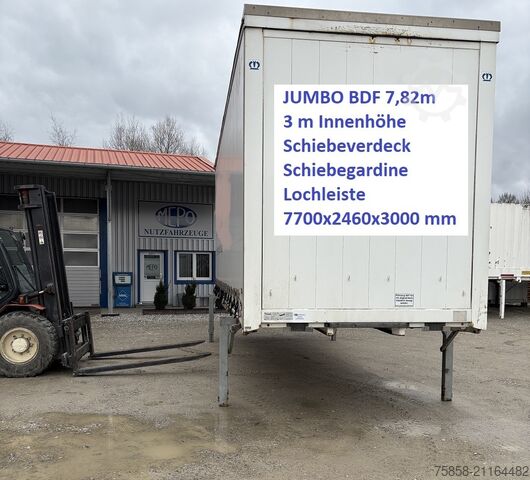 Wissellaadbak met open laadbak en zeil Krone Jumbo 3m Innenhöhe Hubdach Edscha