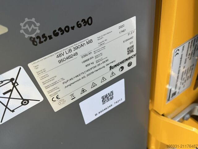 Elektrisk 3 -hjulet gaffeltruck Jungheinrich EFG216k