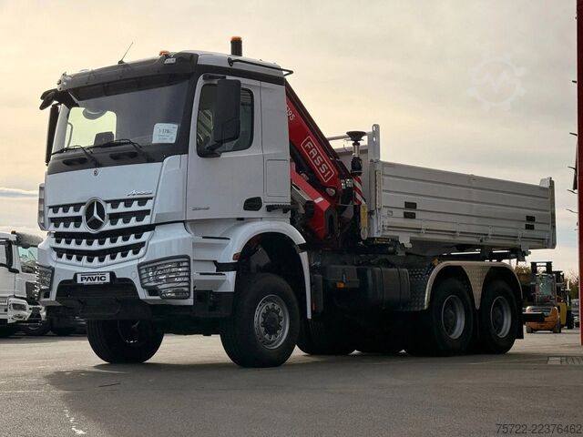 3-Seiten-Kipper Mercedes-Benz Arocs 3348 AK 6x6 Krankipper mit Fassi F195A2.24