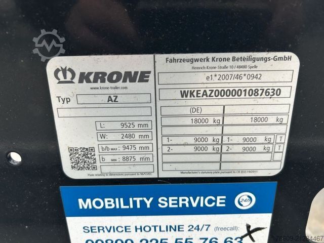 Wissellaadbak-oplegger KRONE 2 Achswechselfahrgestell, Typ: AZW 18 eL3B9