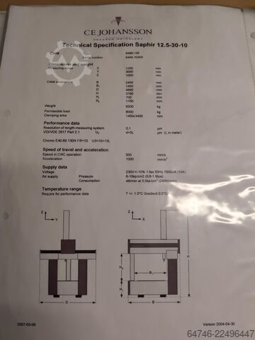 Mașină de măsurat în coordonate Johansson Hexagon Metrology CMM PCDEMISS ++ CAD