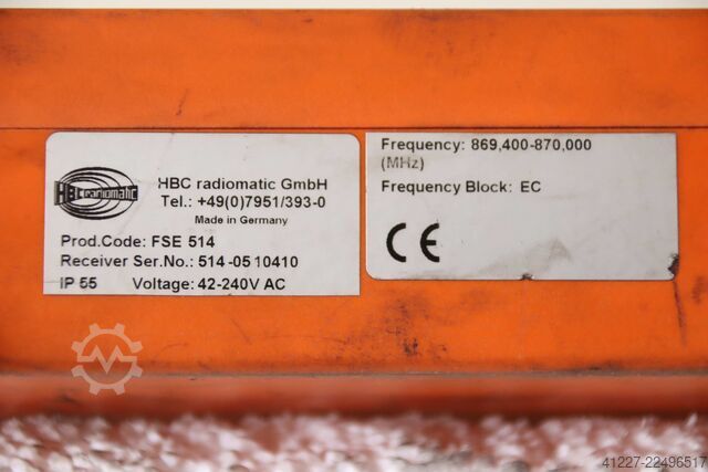 Draadloze afstandsbediening voor kraanbediening HBC radiomatic FSE 514