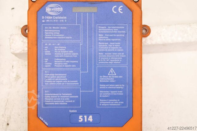 Draadloze afstandsbediening voor kraanbediening HBC radiomatic FSE 514