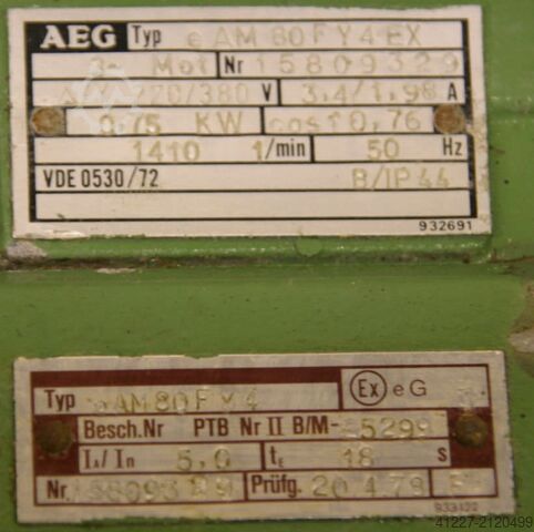 Motor reductor ajustable 0,75 kW 17-102 rpm Becker RF-2