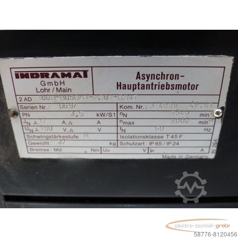 Besturingsunit Indramat 2AD 100B-B050A1-AS01-B2N1 Asynchron-Hauptantriebsmotor