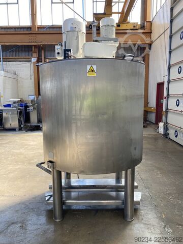 1 000 liters vertikal rostfri blandningstank med mantel. NETZSCH 1000 Litre