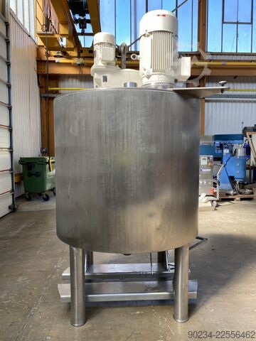 1 000 liters vertikal rostfri blandningstank med mantel. NETZSCH 1000 Litre