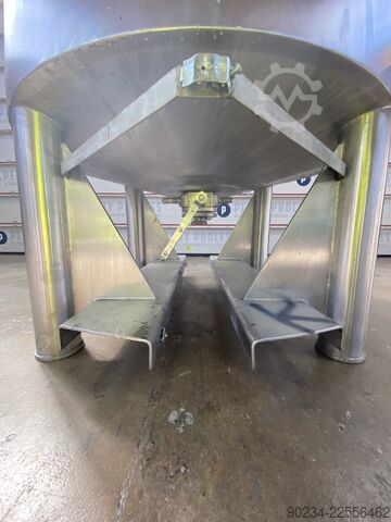 1 000 liters vertikal rostfri blandningstank med mantel. NETZSCH 1000 Litre