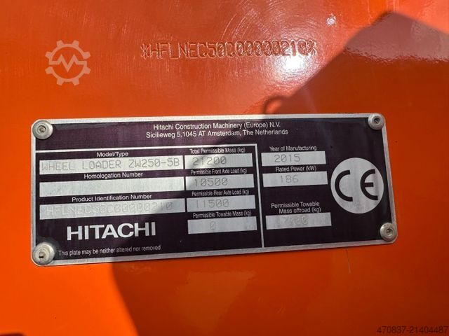 Wiellader HITACHI ZW250-5B / Waage