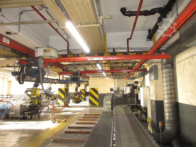 Crane Crane Crane Crane Crane Crane Runway Demag Portalkran Kran KBK2 26x3,4m KBK II Saugheber Vacuumpumpe 2x 50KG
