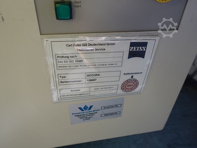 Hochpräzises Koordinatenmessgerät ZEISS ACCUDRA