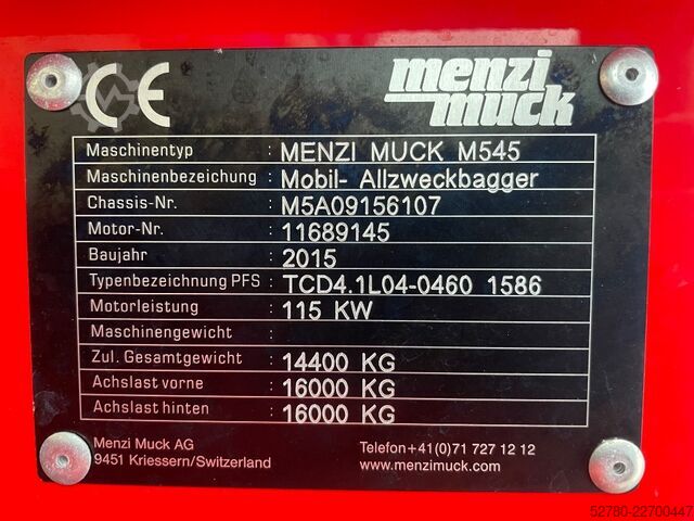 Baumaschine Menzi Muck M545 SOLD