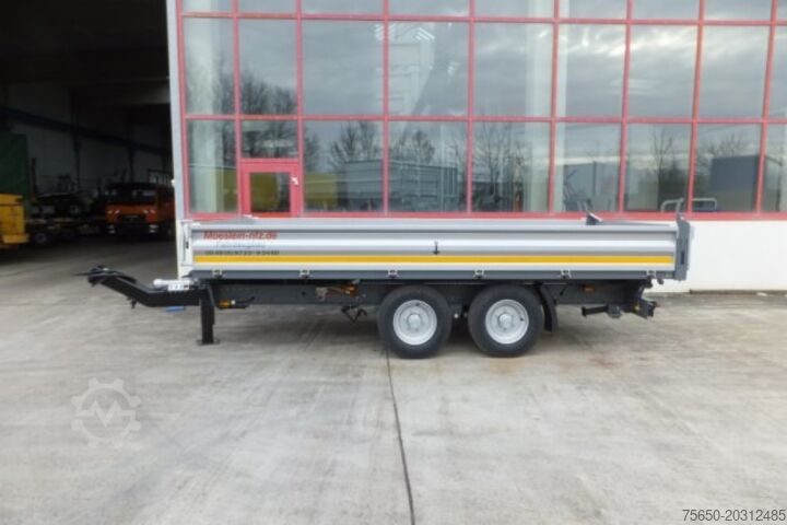 Tipper trailer Möslein TTD 11 Weiß  neuer Tandem 3- Seitenkipper Tieflader-- Neufahrzeug --