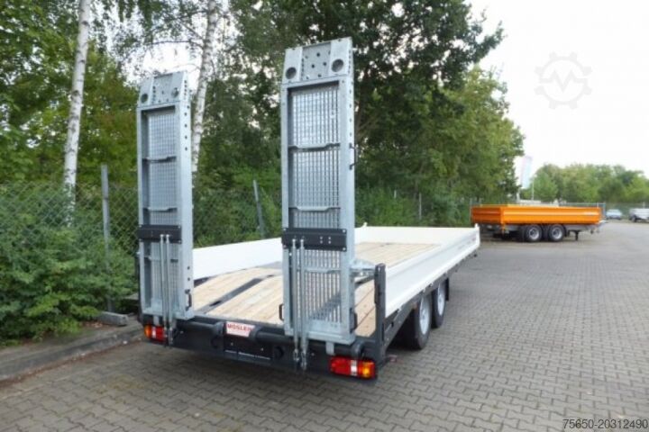 Remorque porte-engins surbaissée Möslein TTT 11- 6,28 Weiß  Neuer Tandemtieflader