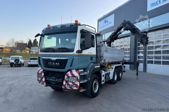 Tipper truck MAN TGS 33.480 6x4 Hiab 244-5