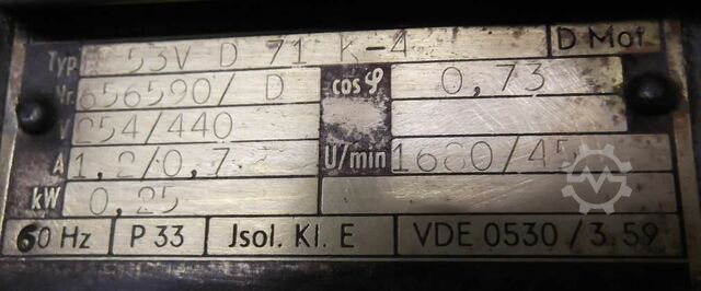 Tandwielmotor 0,25 kW 45 tpm SEW-EURODRIVE R53VD71K-4