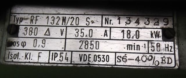 Motore elettrico 18 kW 2850 Rpm Unbekannt RF132M/20S
