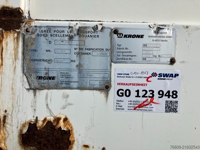 Výměnný návěs KRONE Wechselbrücke Koffer