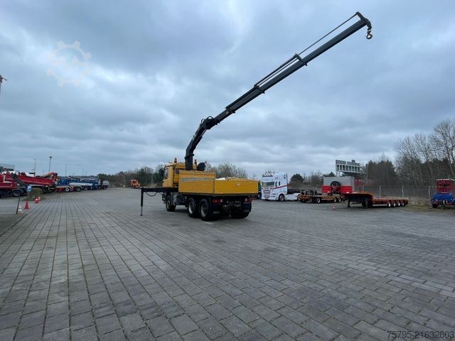 Camião de plataforma MERCEDES-BENZ Actros 3343 MP1 6x4 Pritsche Kran HMF 20.00 20m/