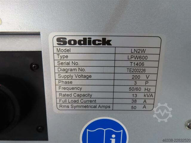 Draad vonkerosiemachine Sodick AG600L