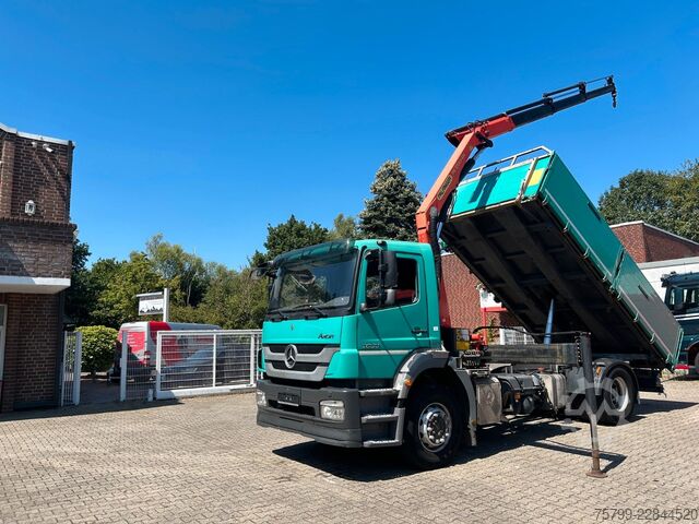 Camion-benne tricar MERCEDES-BENZ 1833 Axor  3Skipper + PK 12002 Kran 4x2