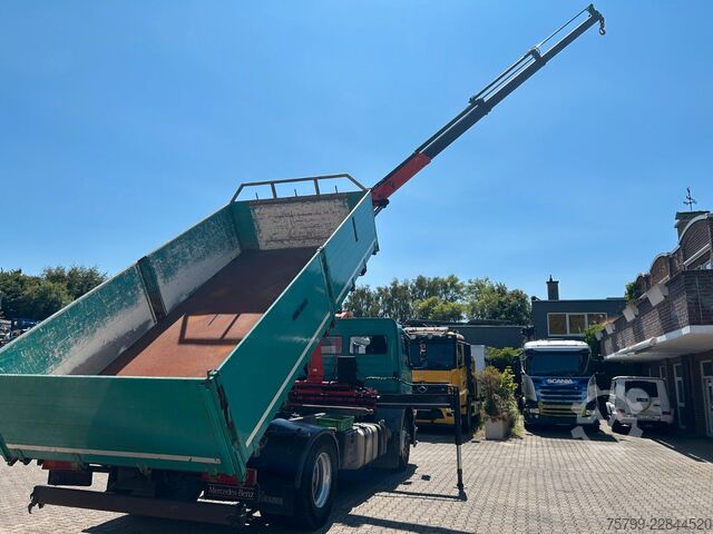 Camion-benne tricar MERCEDES-BENZ 1833 Axor  3Skipper + PK 12002 Kran 4x2