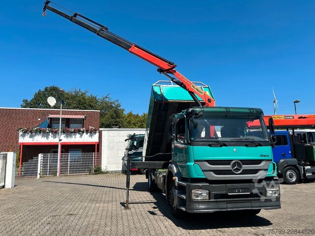 Camion-benne tricar MERCEDES-BENZ 1833 Axor  3Skipper + PK 12002 Kran 4x2