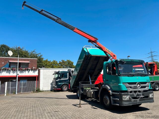Camion-benne tricar MERCEDES-BENZ 1833 Axor  3Skipper + PK 12002 Kran 4x2