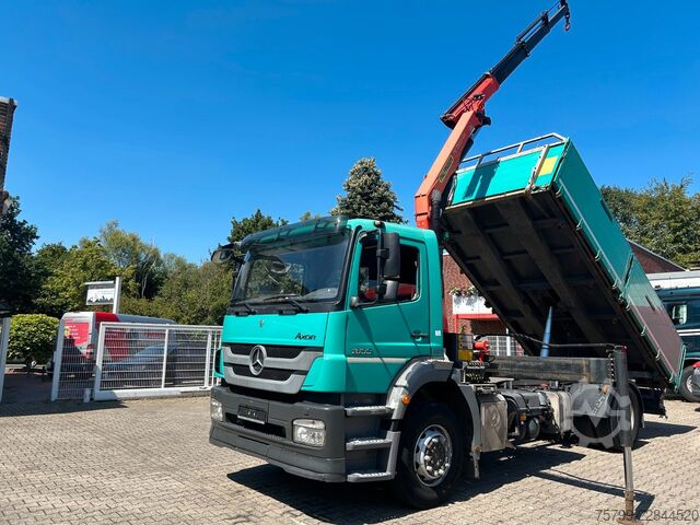 Camion-benne tricar MERCEDES-BENZ 1833 Axor  3Skipper + PK 12002 Kran 4x2