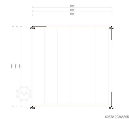  5x5m Lagerbühne , Belastung : 500kg/qm Unterkante: 2,5m , ca. 25qm Systembühne