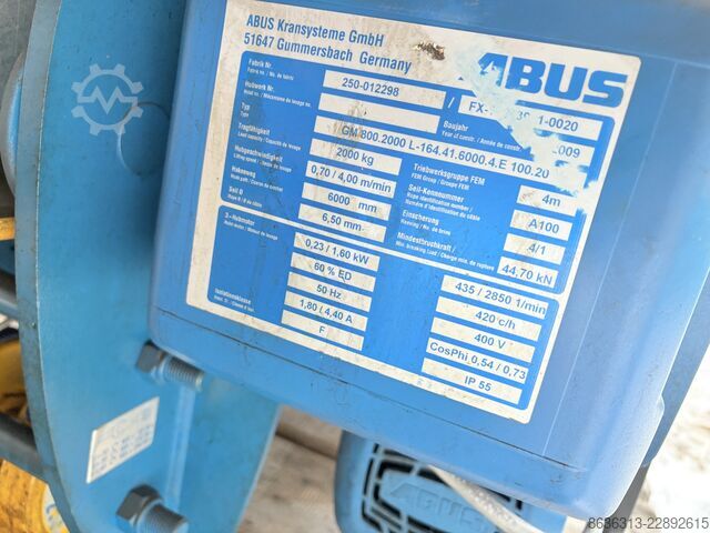 Kraan Abus 2000 kg Abus ELV