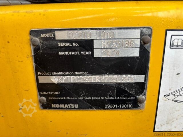 Crawler excavator Komatsu PC 210-10M0 (New / Non CE Certified)