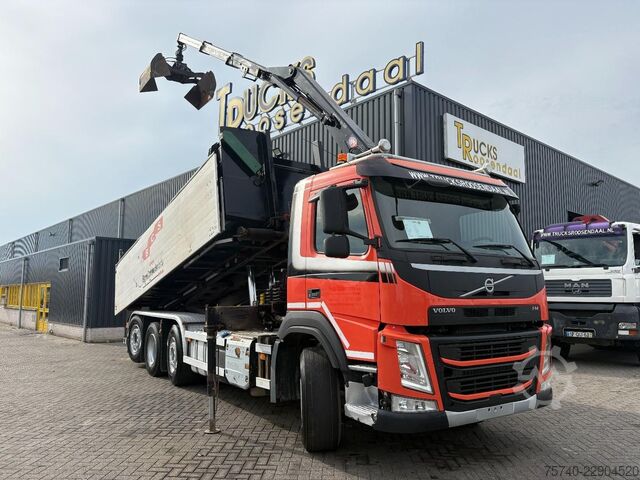 Kraanwagen Volvo FM 420 + HMF 1643 Z2---2X EXT. + REMOTE + TIPPE...