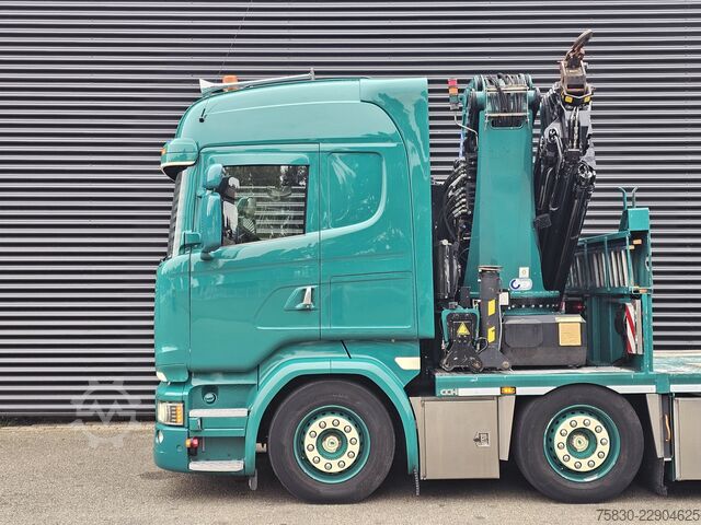 Plataforma de carga Scania R450 8x2 / HMF 60TM / CRANE / KRAN
